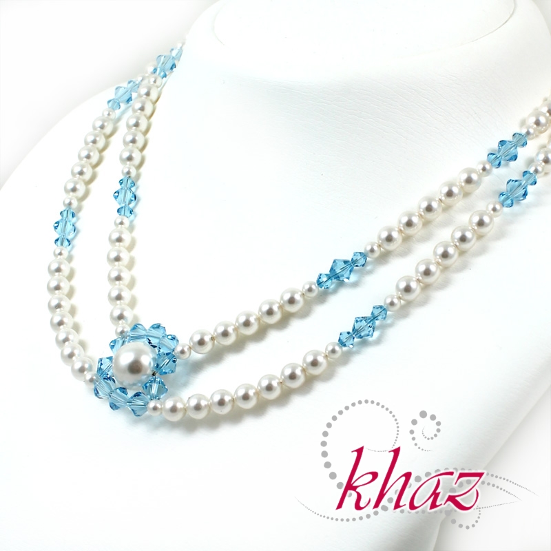 Kolekcja Ring Pearl - Białe perły - Aquamarine
